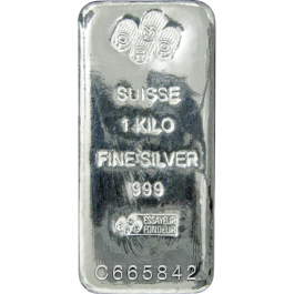 Pamp Suisse Silver Bar 1kg Front