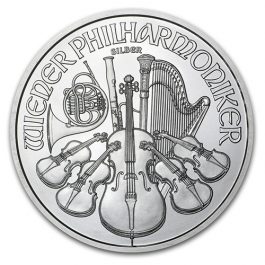 Prior Years Austrian Philharmonic 1oz Silver Coin (Front)