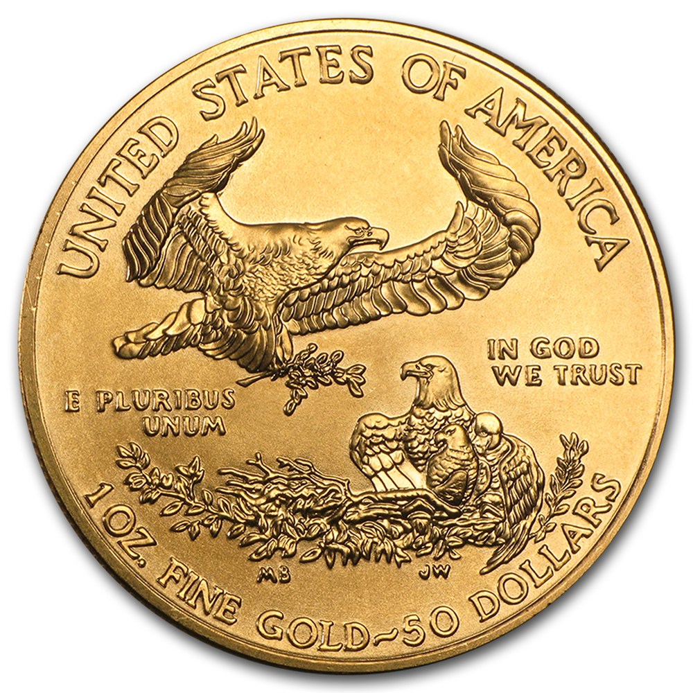 Prior Years American Eagle 1 oz Gold Coin (Back)