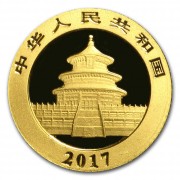 2017 China Panda 1g Gold Coin (Back)