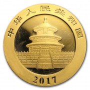 2017 China Panda 30g Gold Coin (Back)