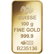 Pamp Suisse Liberty Gold Bar 100g (Back)
