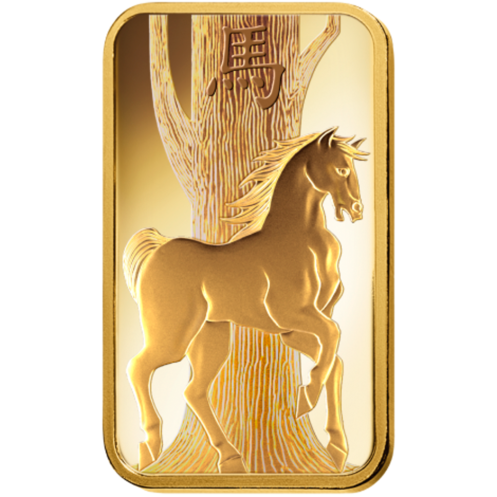 5g Pamp Suisse Lunar Horse Gold Bar (FrontA)