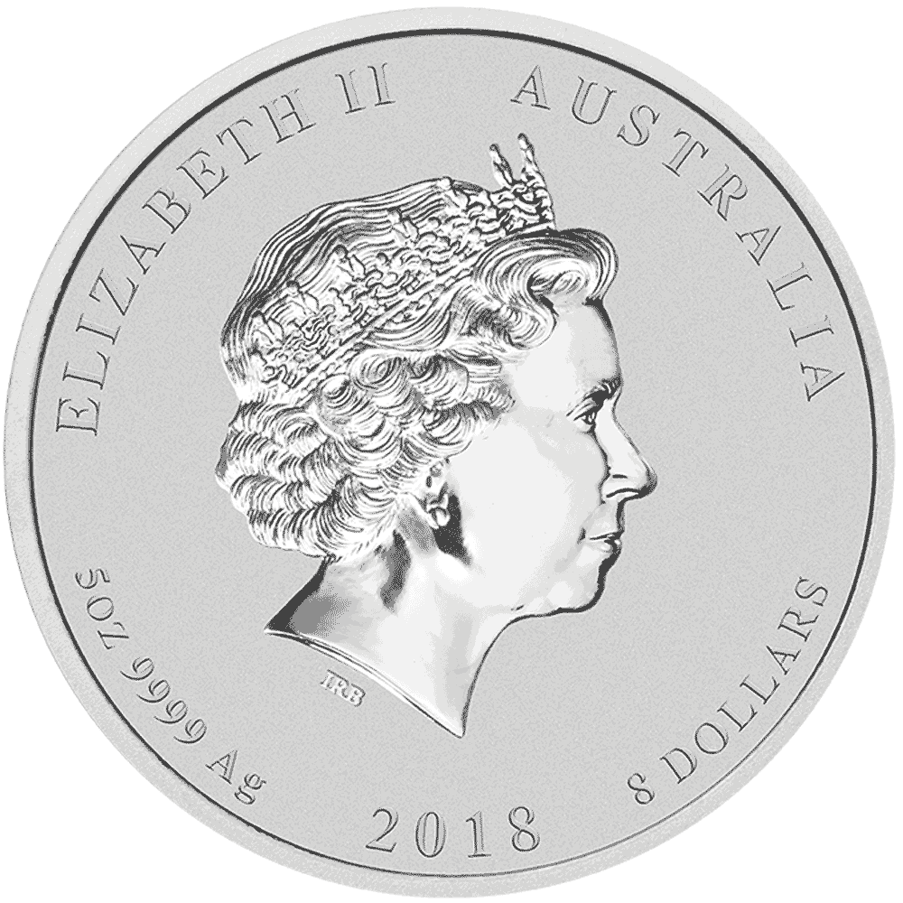 2018-Australian-Lunar-Dog-Silver-Coin-5-oz-Back 2018 Perth Mint Australia Lunar Dog Silver Coin 5oz