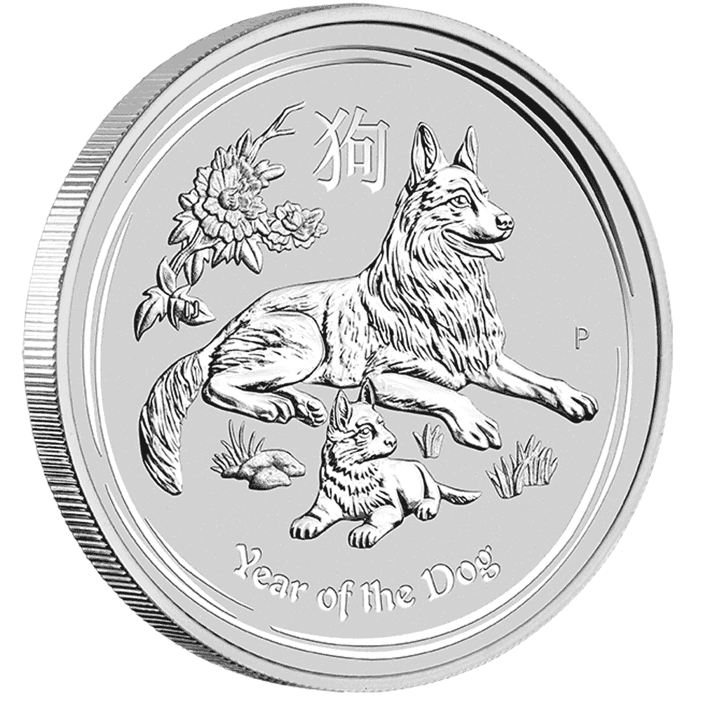 2018-Australian-Lunar-Dog-Silver-Coin-5-oz-Edge 2018 Perth Mint Australia Lunar Dog Silver Coin 5oz