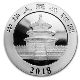2018 China Panda Silver Coin 30g Back