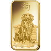 Pamp Suisse Lunar Dog 100g Gold Bar Front