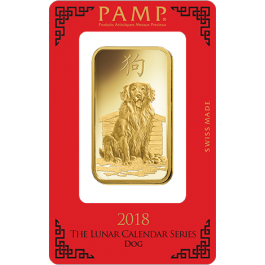 Pamp Suisse Lunar Dog 100g Gold Bar