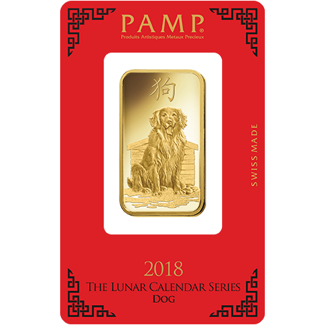 Pamp Suisse Lunar Dog 1oz Gold Bar