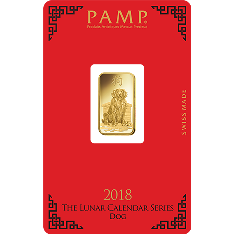 Pamp Suisse Lunar Dog Gold Bar 5g