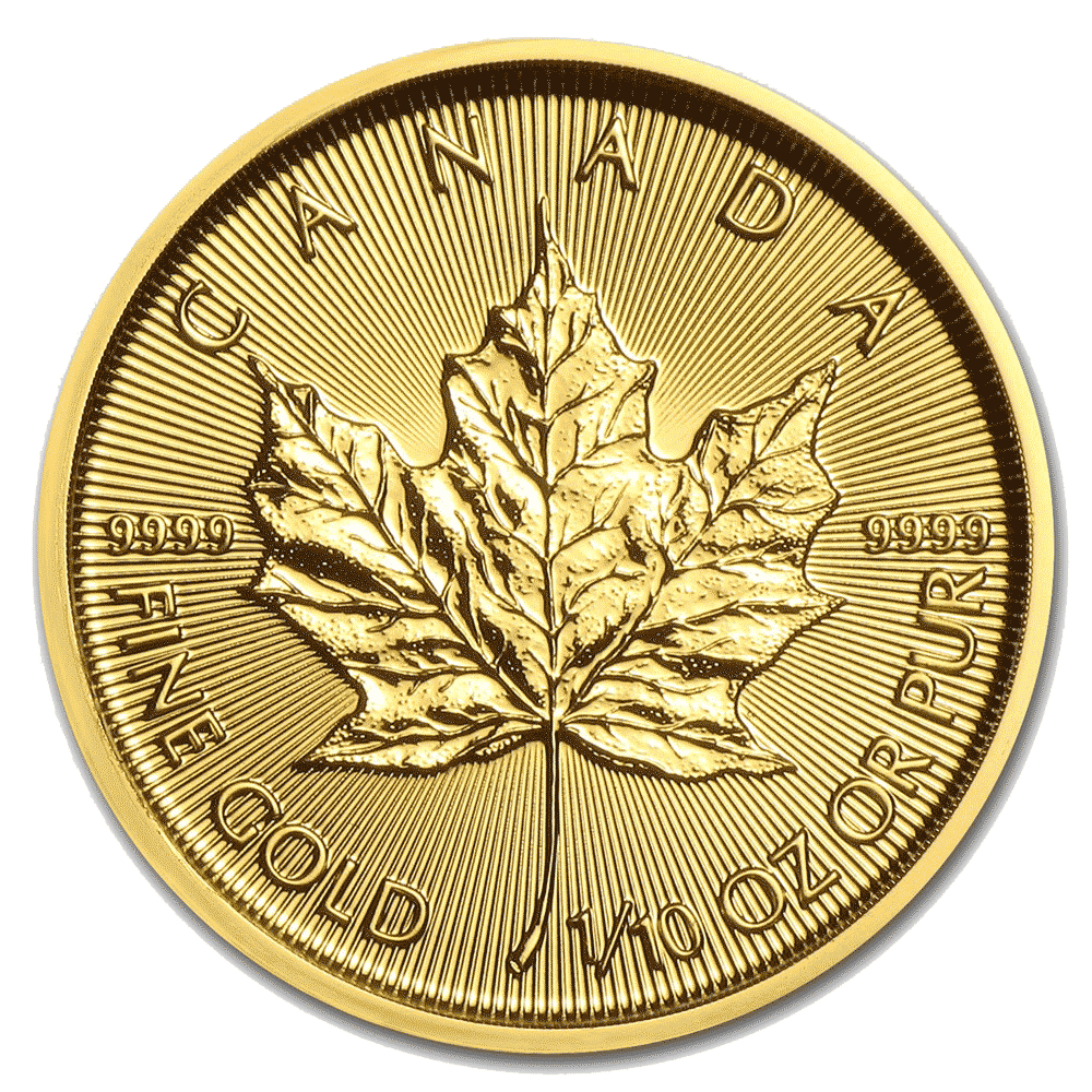 2018-Canadian-Maple-Leaf-Gold-Coin-1-10oz-Front