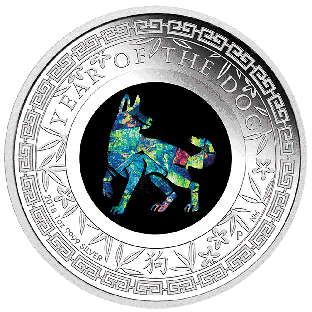 2018-Australian-Lunar-Dog-Opal-Silver-coin-1oz-Front