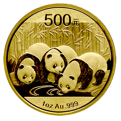 2013 China Panda Gold Coin 1oz Front