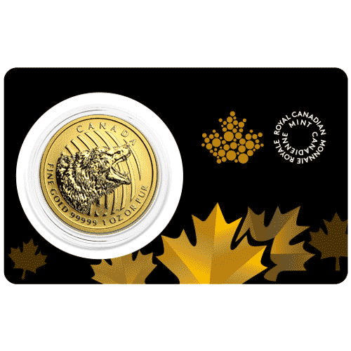 2016-Canadian-Roaring-Grizzly-Bear-BU-Gold-Coin-1oz-Front-Card