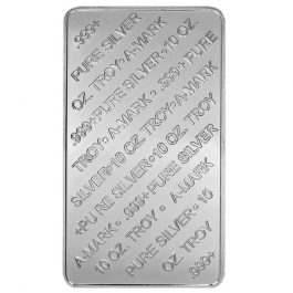 A-Mark Silver Bar 10oz Back