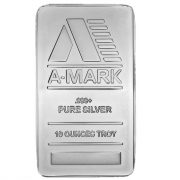 A-Mark Silver Bar 10oz Front