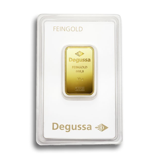 Degussa Gold Bar 20g Front