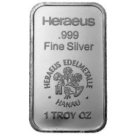 Heraeus Silver Bar 1oz Front