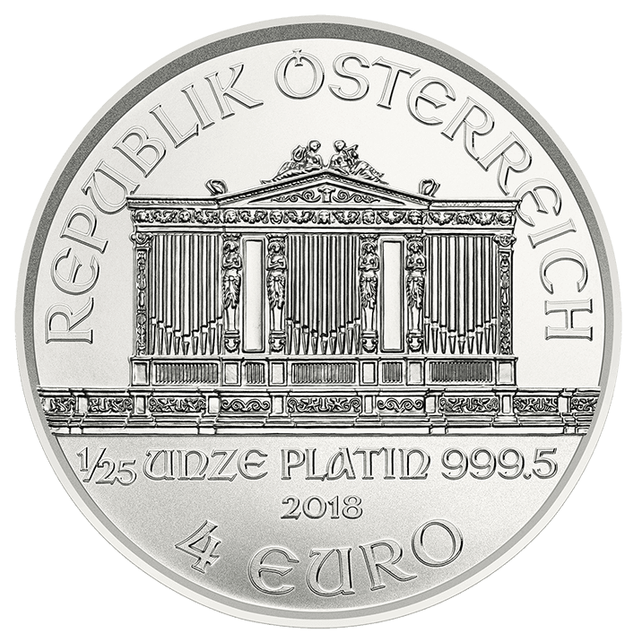 2016 Austrian Philharmonic Platinum Coin 1:25oz (Front)