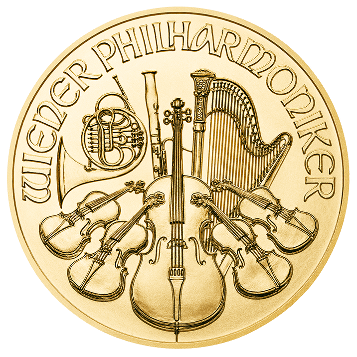 2018 Austrian Philharmonic Gold Coin 1:2oz (Back) 2018 Austrian Philharmonic Gold Coin 1:2oz (Back)