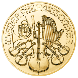2018 Austrian Philharmonic Gold Coin 1:4oz (Back)