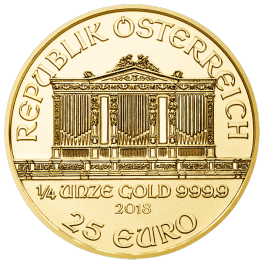 2018 Austrian Philharmonic Gold Coin 1:4oz (Front)