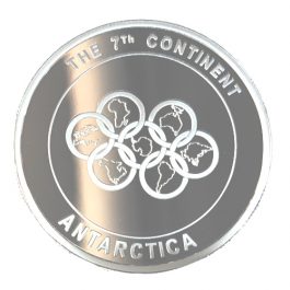 7th Continent Antartica Silver Medal Front
