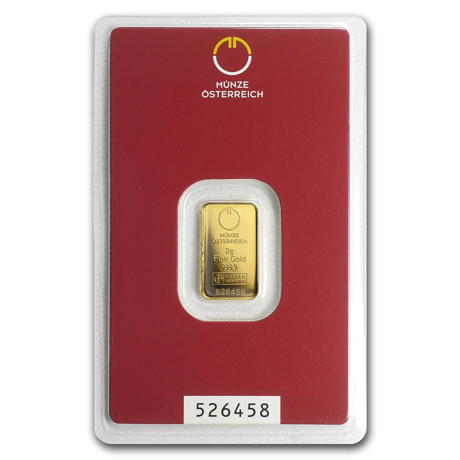 Austrian Mint Fine Gold Bar 2g A