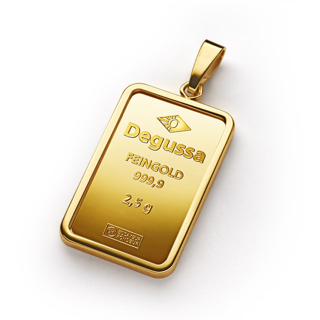 Degussa Gold Bar Pendant 2.5g