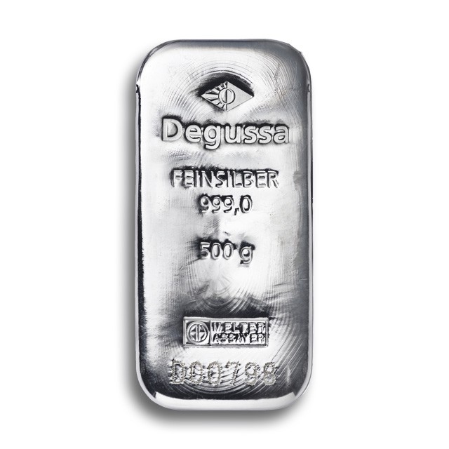 Degussa Silver Bar 500g A