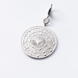 Austrian Mint Silver Sun Necklace Pendant with Zirconia