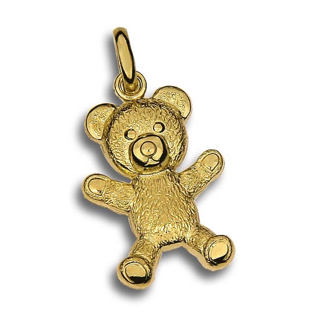 585.0 Degussa Gold Teddy Bear Pendant 1.4g