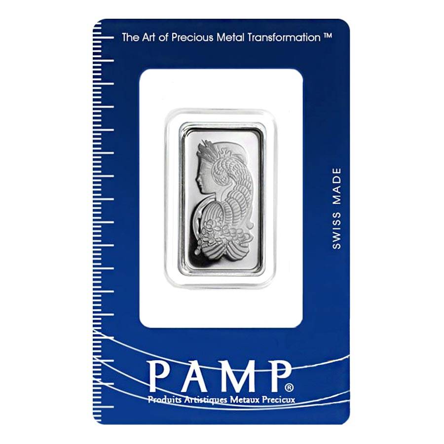 Pamp Suisse Lady Fortuna Platinum Bar 10g Front