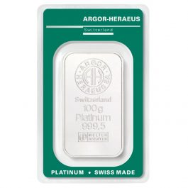 Argor Heraeus Platinum Bar 100g Front-01