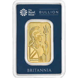 Britannia Gold Bar 1oz Front Card