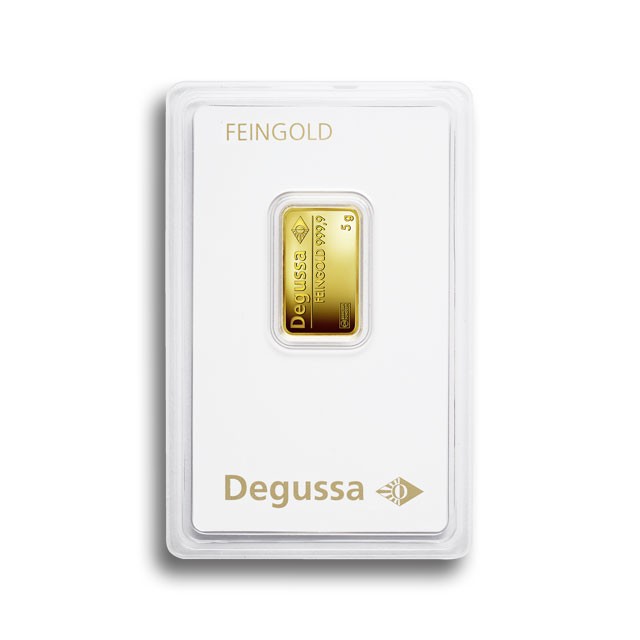 Degussa Gold Bar 5g Front
