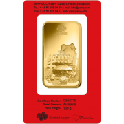 Pamp Suisse Lunar Pig Gold Bar 100g Back Card-min
