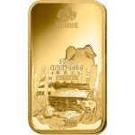 Pamp Suisse Lunar Pig Gold Bar 100g Back-min