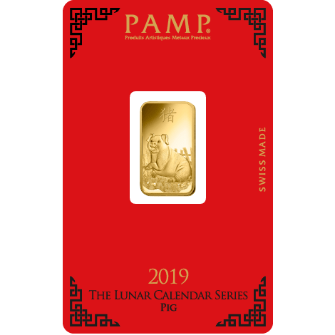 Pamp Suisse Lunar Pig Gold Bar 5g Front Card-min