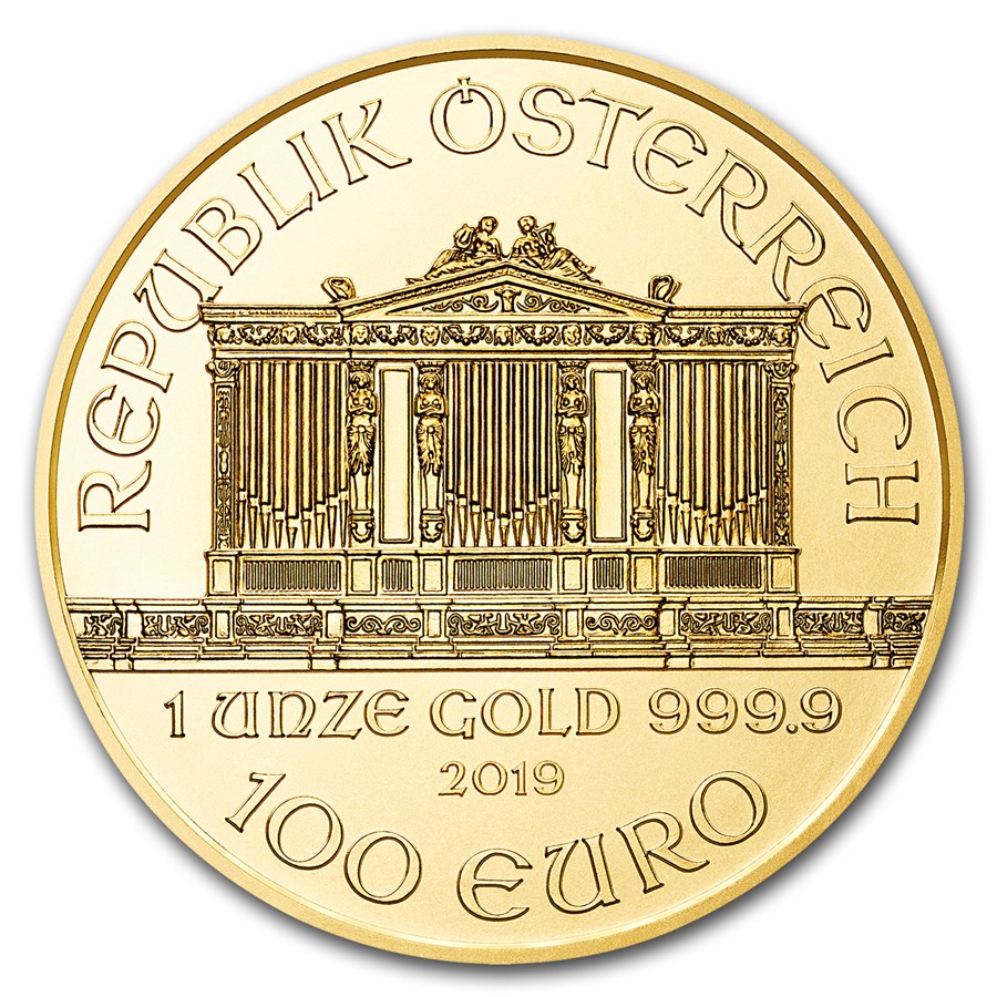 2019 Austrian Philharmonic Gold Coin 1oz Front
