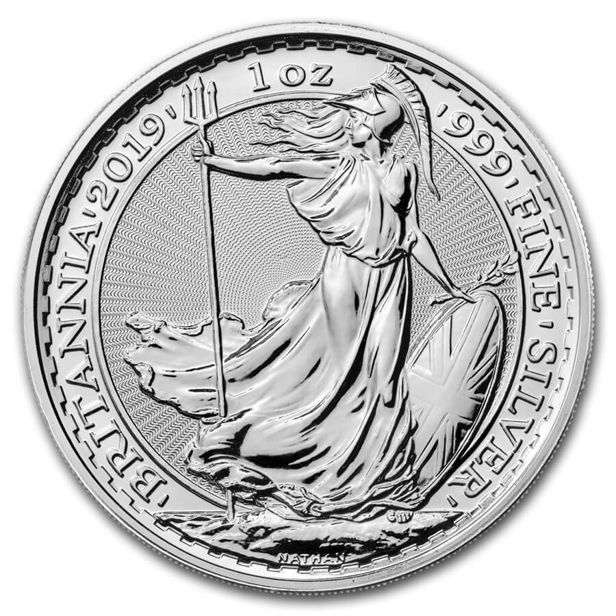 2019 Britannia Silver Coin 1oz Front