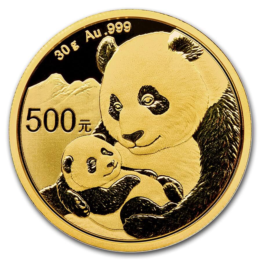 2019 China Panda Gold Coin 30g Front