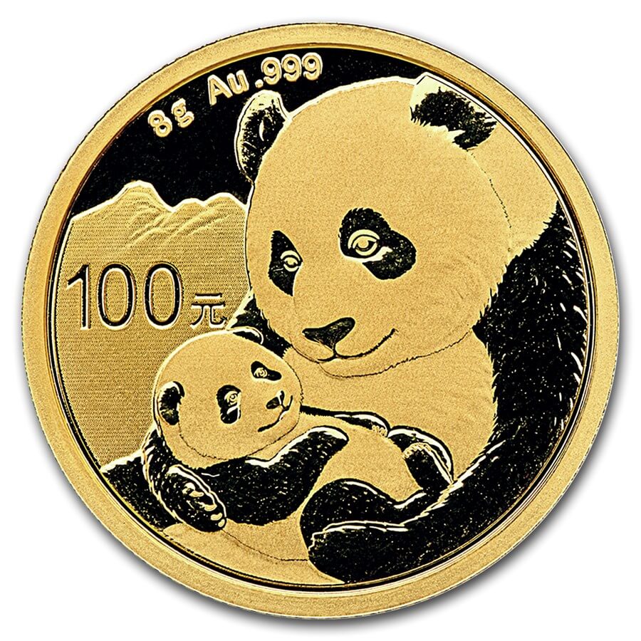2019 China Panda Gold Coin 8g Front (1)