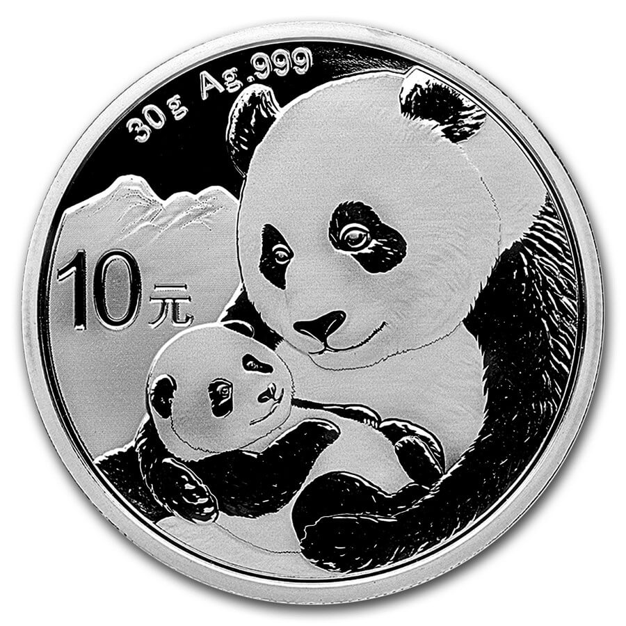 2019 China Panda Silver Coin 30g Front-1
