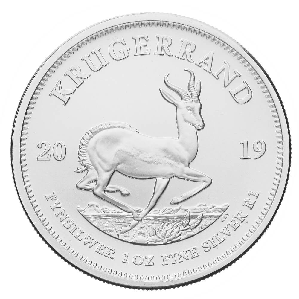 2019 South Africa Krugerrand Silver Coin 1oz Front