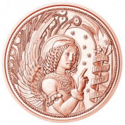 2017 Austrian Mint Gabriel- The Guiding Angel Copper Coin 15.56g Back
