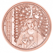 2017 Austrian Mint Raphael- The Healing Angel Copper Coin 15g Back