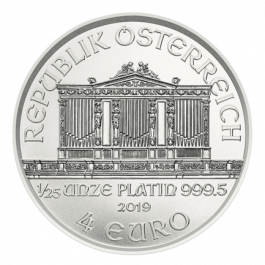 2019 Austrian Philharmonic Platinum Coin 1:25oz Front