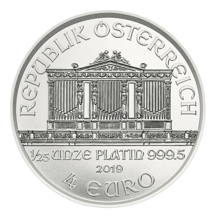 2019 Austrian Philharmonic Platinum Coin 1:25oz Front