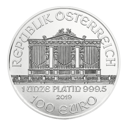 2019 Austrian Philharmonic Platinum Coin 1oz Front